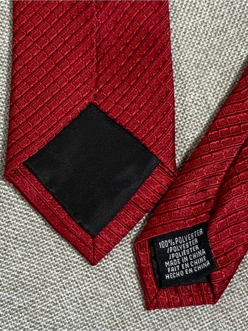 Perry Ellis Deep Red Solid Tie - Picture 6 of 7